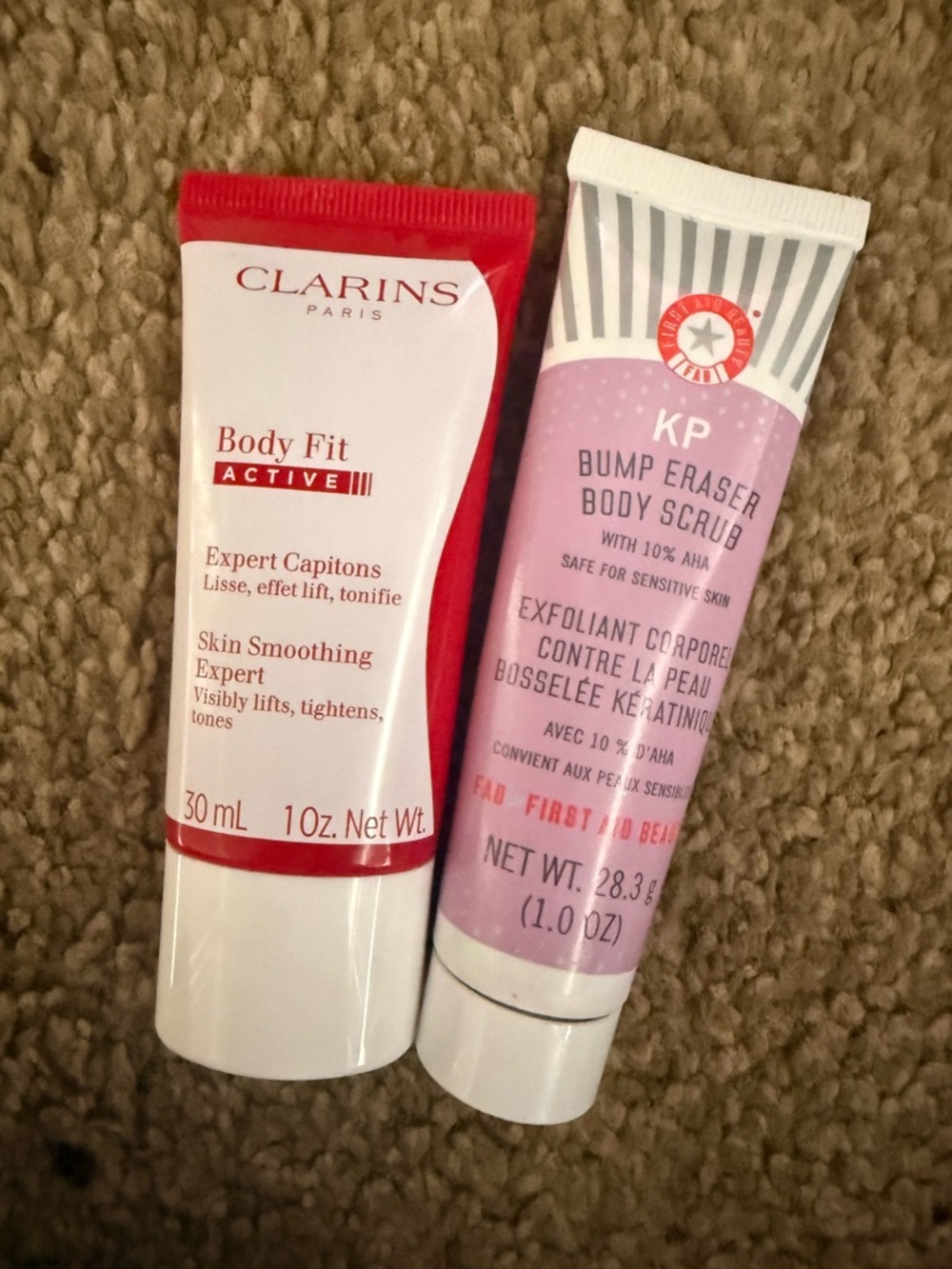 Clarins Body Fit Active Red and White Tube